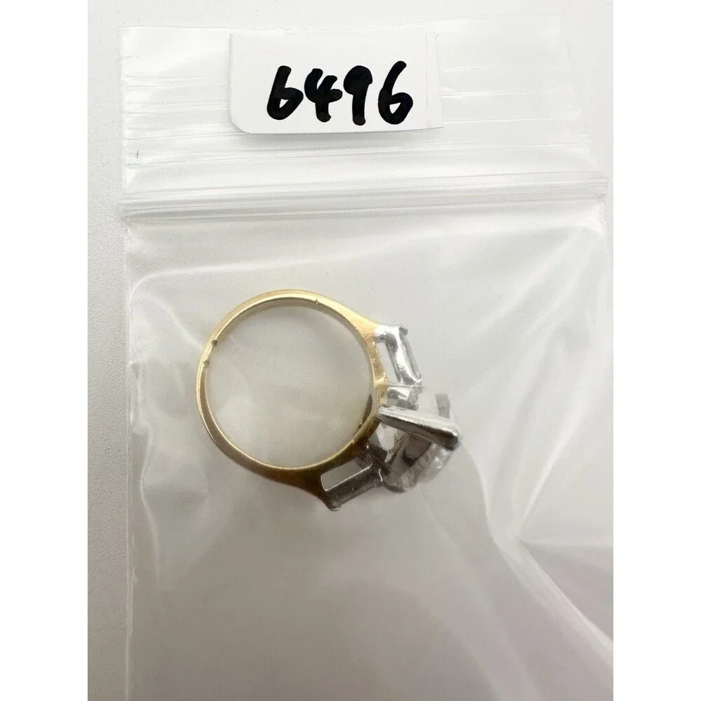 14k Electroplated Pear Shape Wedding Ring Size 6
